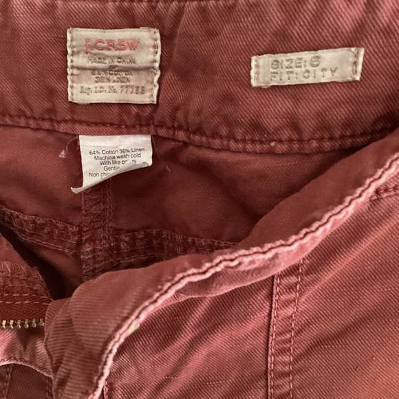 J. Crew City Fit Cargo Linen Blend Capri Pants - Picture 4 of 9